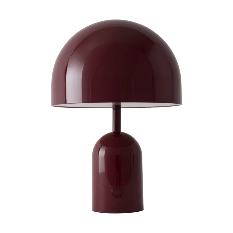 Bell tragbare LED-Tischlampe 28 cm v.2 Burgunderrot von Tom Dixon – Produktfoto
