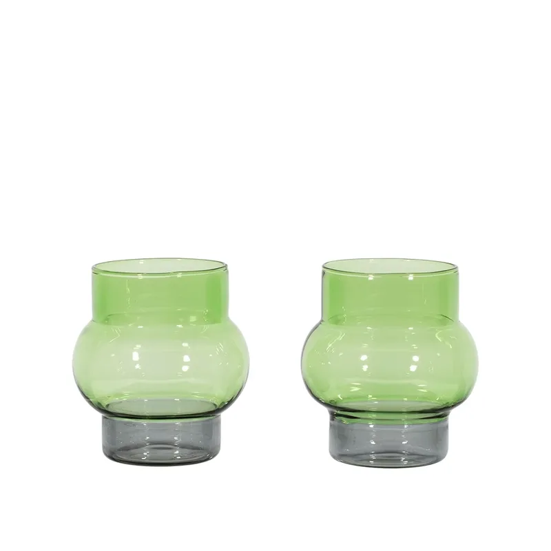 Bump Trinkgläser Kurz Grün 2er-Pack by Tom Dixon – product photo