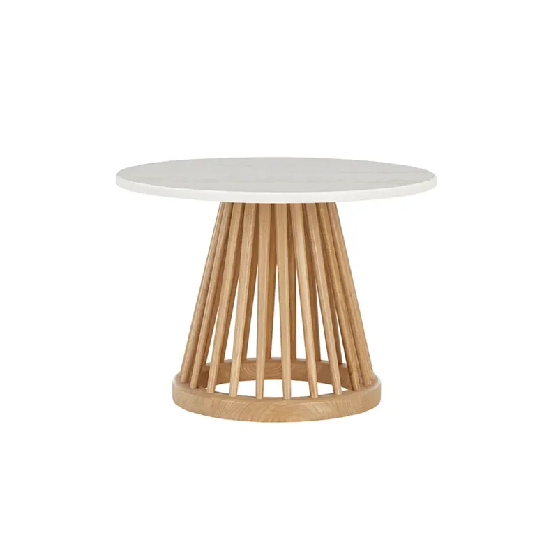 Fan tisch natursteinplatte 60 cm weiß von Tom Dixon – Produktfoto