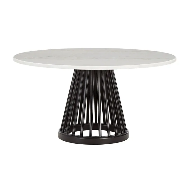 Fan tisch schwarze steinplatte 90 cm weiß by Tom Dixon – product photo