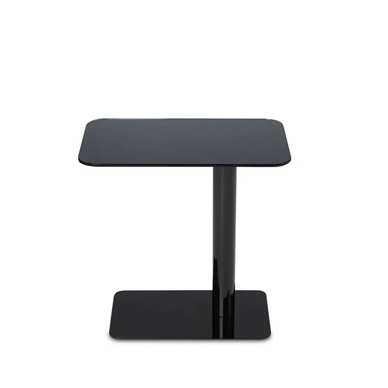 Flash Beistelltisch 30x50 cm Schwarzes Spiegelglas-schwarzes Gestell von Tom Dixon – Produktfoto