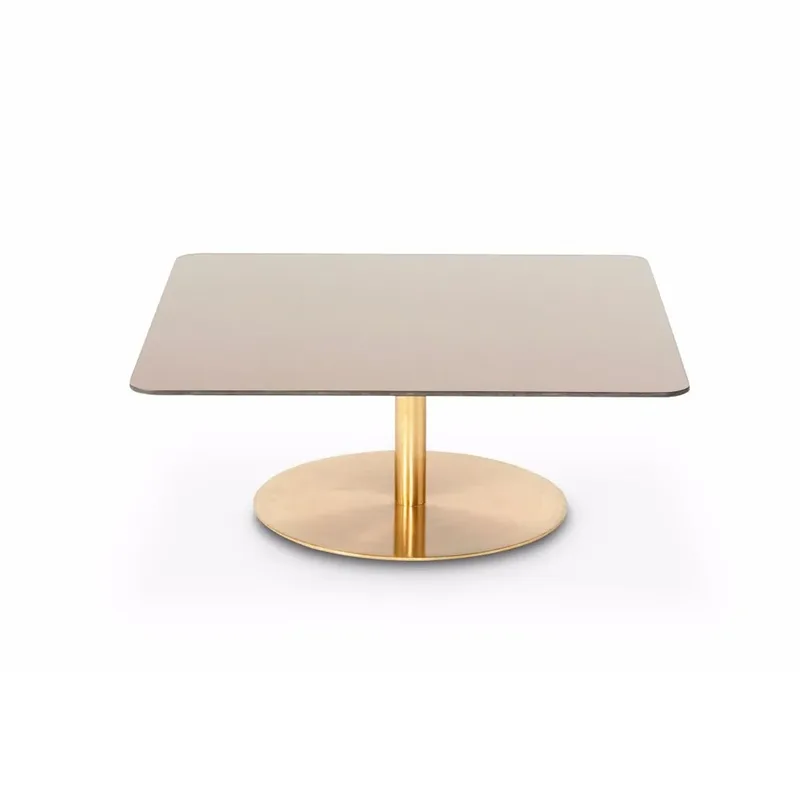 Flash Couchtisch 80x80 cm Kupfer-Messinggestell von Tom Dixon – Produktfoto