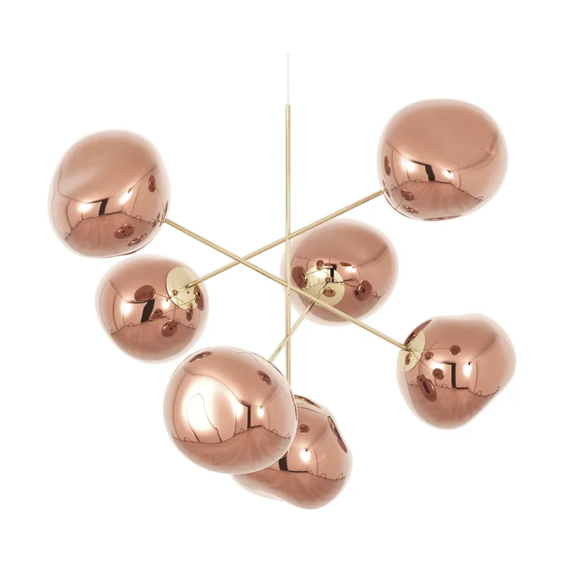 Melt Chandelier large Kronleuchter LED 196 cm Copper by Tom Dixon – product photo
