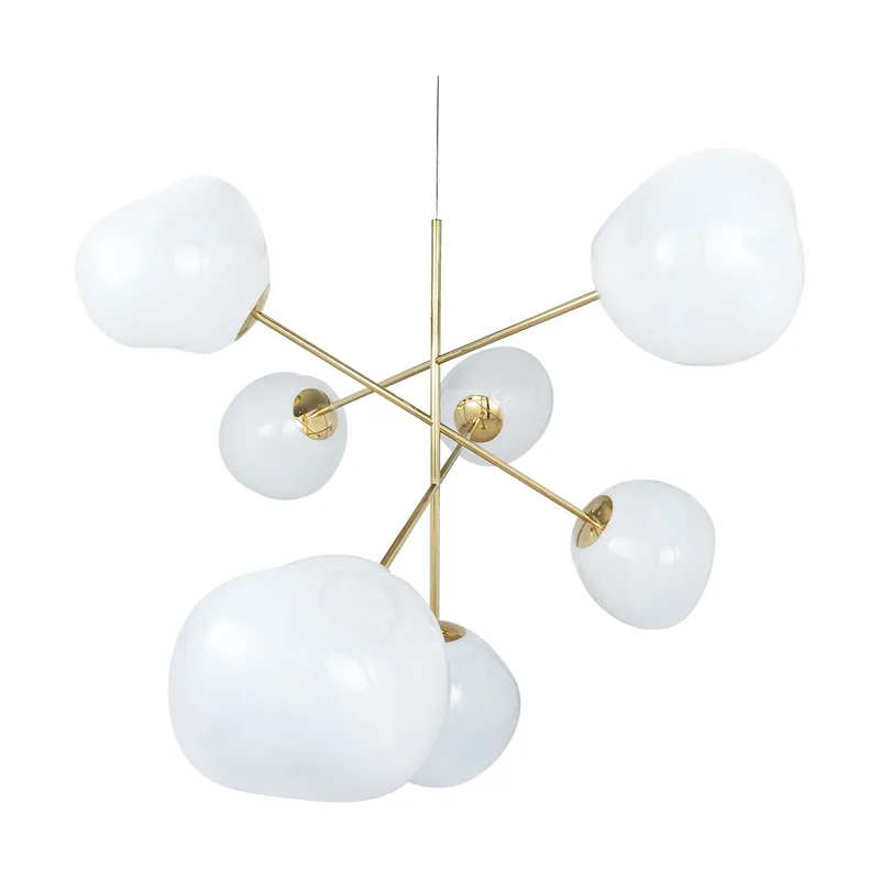 Melt Chandelier large Kronleuchter LED 196 cm Opal-gold von Tom Dixon – Produktfoto