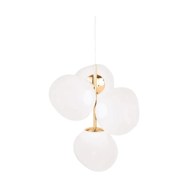 Melt Chandelier small Kronleuchter LED 103 cm Opal-gold von Tom Dixon – Produktfoto