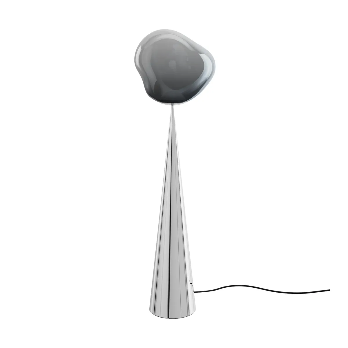 Melt Cone fat Stehleuchte LED 174,5 cm Nickel-silberfarben van Tom Dixon – productfoto