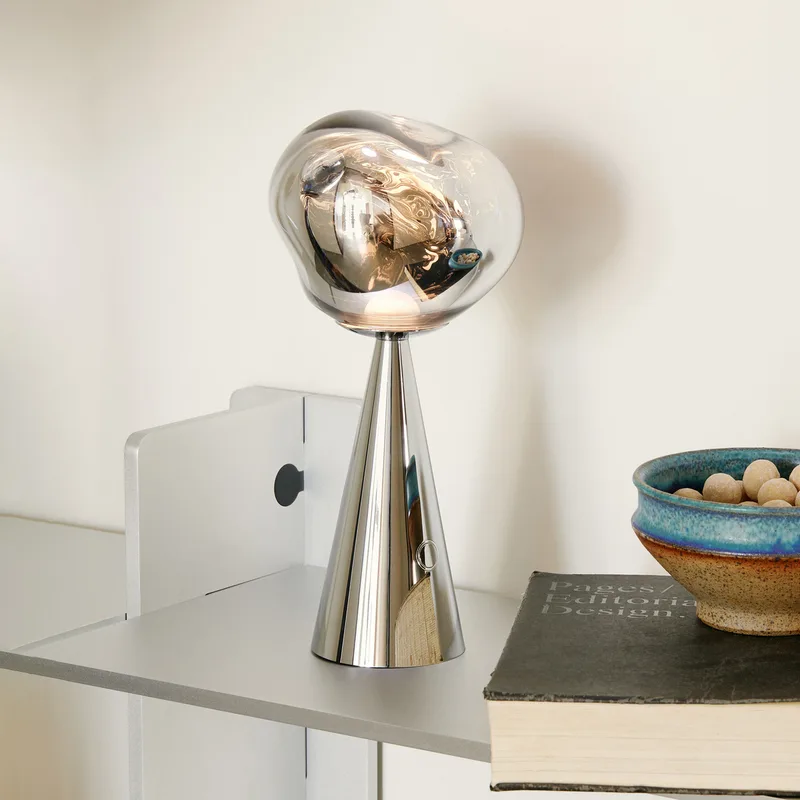 Melt Portable tafellamp Silver - Tom Dixon - Slaapkamer - Designer - Kunststof by Tom Dixon – product photo