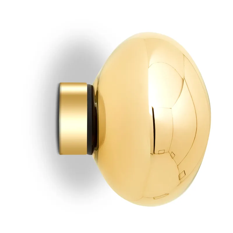 Melt Surface mini Wandleuchte LED 30 cm Gold van Tom Dixon – productfoto