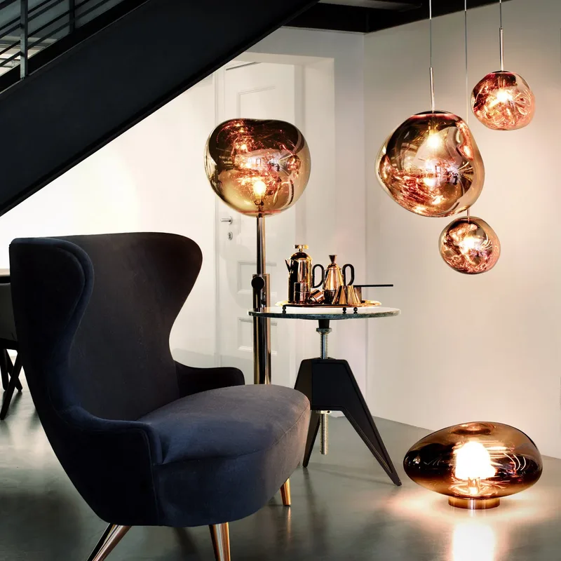 Melt VloerLamp Koper - Tom Dixon - Woonkamer - Designer - Metaal - 1 lamp by Tom Dixon – product photo