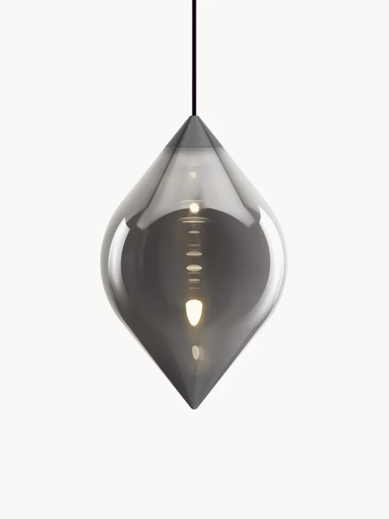 Mondgeblazen dimbare hanglamp Flare de Tom Dixon – photo du produit
