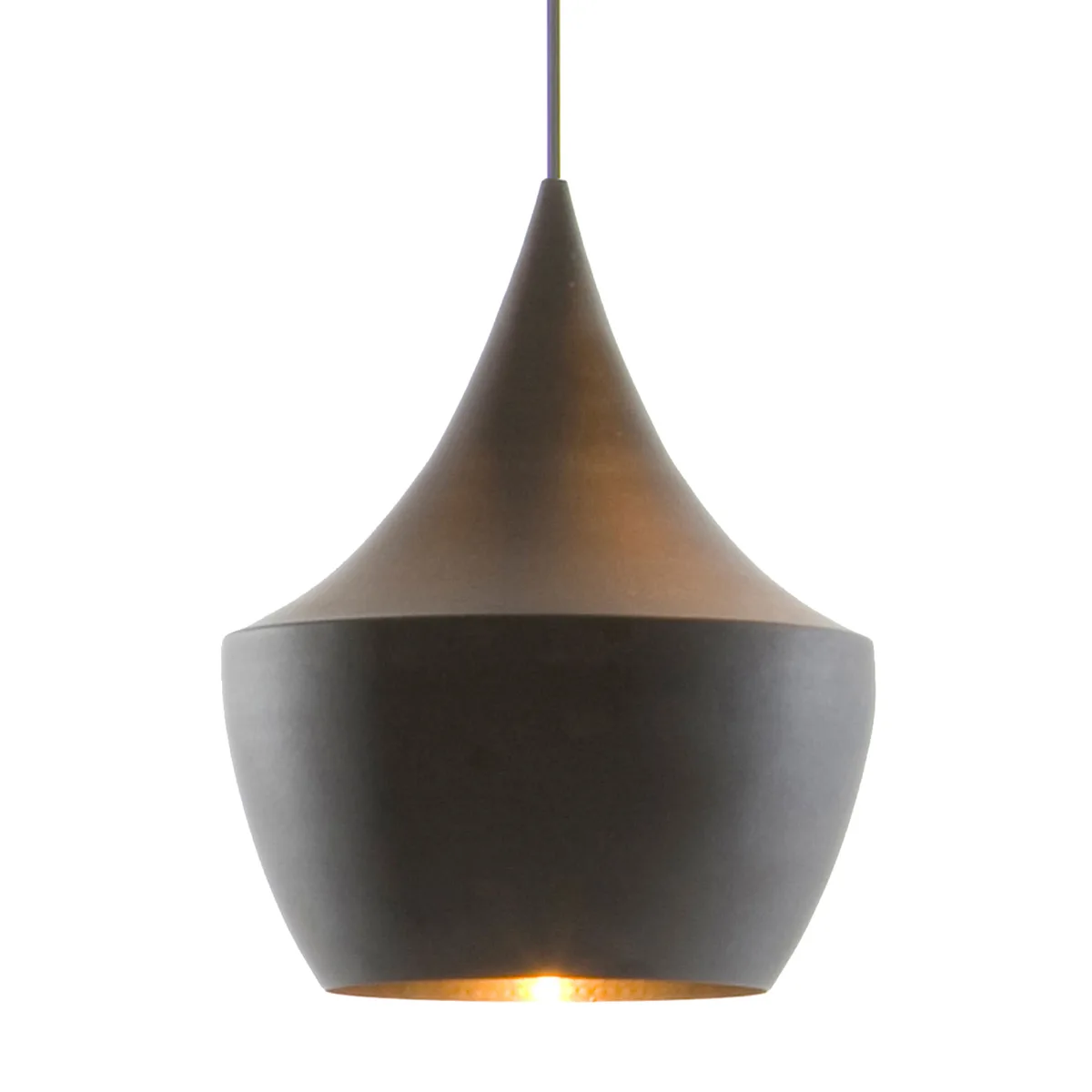 Pendelleuchte Beat - Schwarz - Messing - Designer Tom Dixon von Tom Dixon – Produktfoto