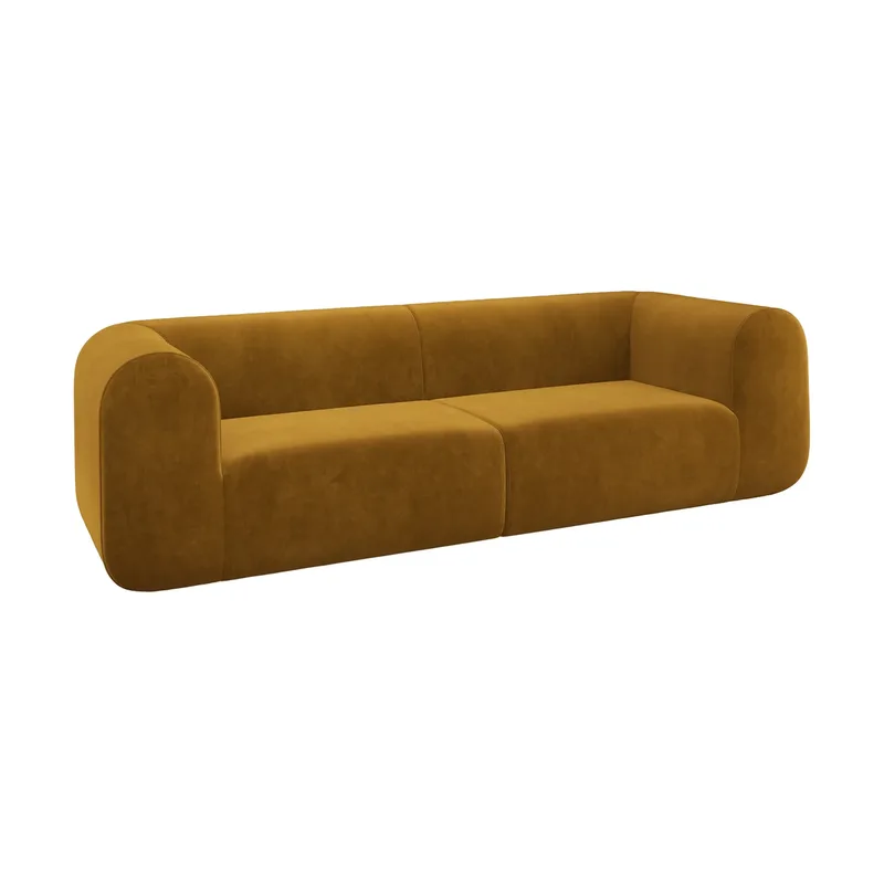 Plump Modulsofa Gold royal velvet, 3-Sitzer von Tom Dixon – Produktfoto