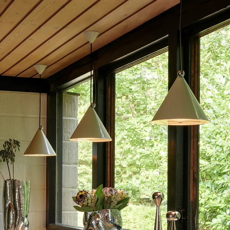 Pose LED hanglamp grijs-beige Ø 25 cm staal dimbaar - Tom Dixon - Woonkamer - Designer - Metaal - 1 lamp by Tom Dixon – product photo