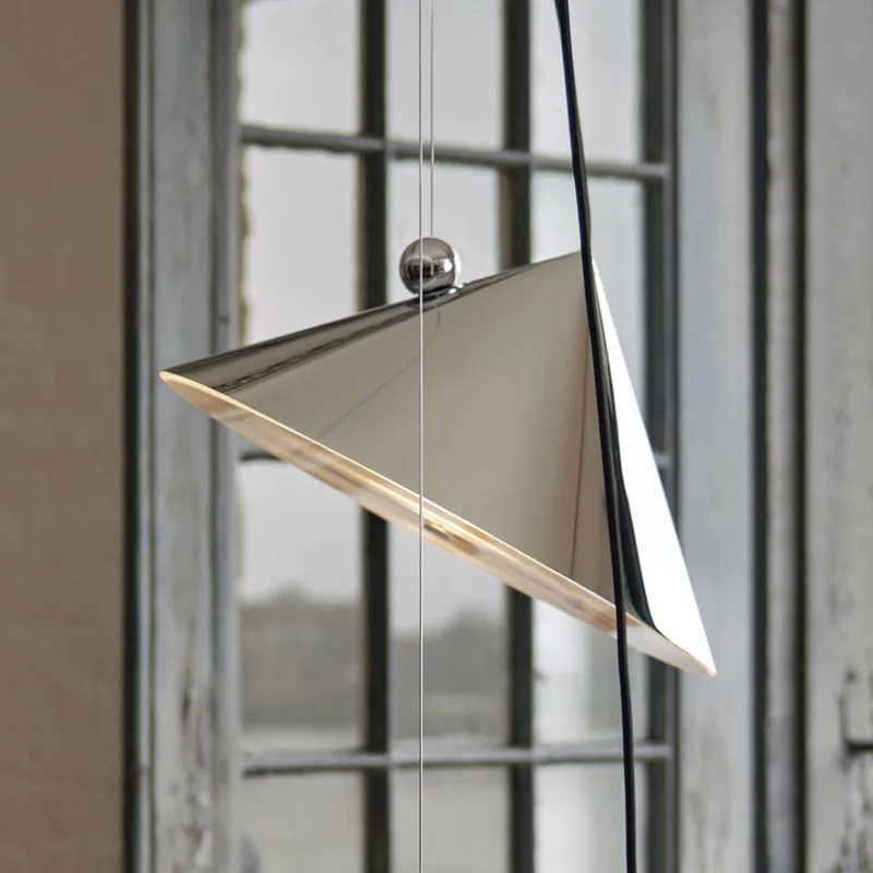 Pose LED hanglamp, zilver, Ø 43 cm staal dimbaar - Tom Dixon - Woonkamer - Designer - Metaal - 1 lamp by Tom Dixon – product photo
