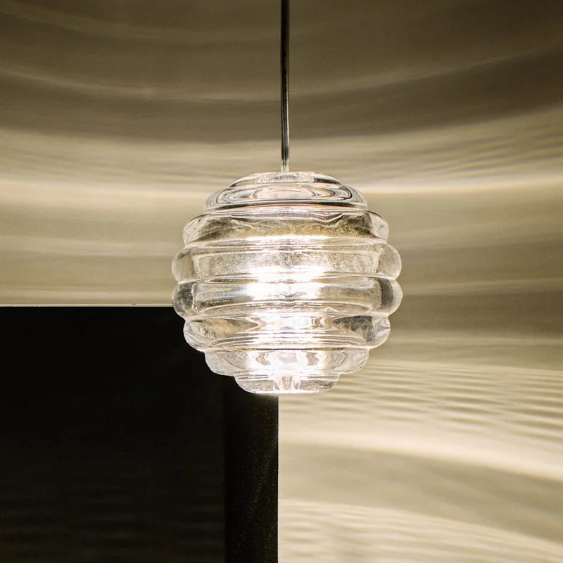 Press hanglamp Mini Sphere 2700K Clear - Tom Dixon Press Sphere - Woonkamer - Designer - Glas - Met lampenkap by Tom Dixon – product photo