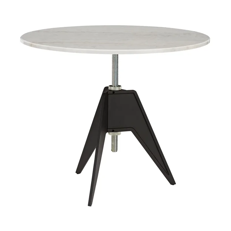 Screw Café-Tisch Ø90 cm White marble-cast iron von Tom Dixon – Produktfoto