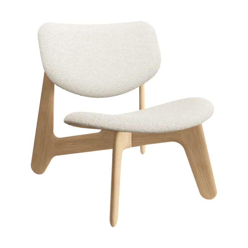 Slab Loungesessel gepolsterter Sitz Natural brushed oak-Elle 0200 CMHR Natural von Tom Dixon – Produktfoto