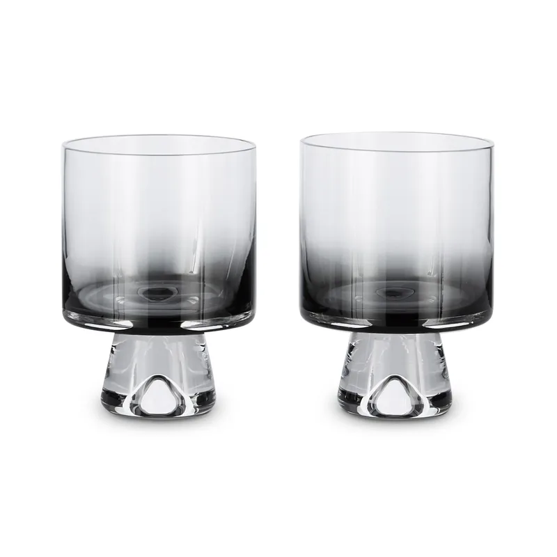 Tank Wasserglas niedrig 2er-Pack Schwarz von Tom Dixon – Produktfoto