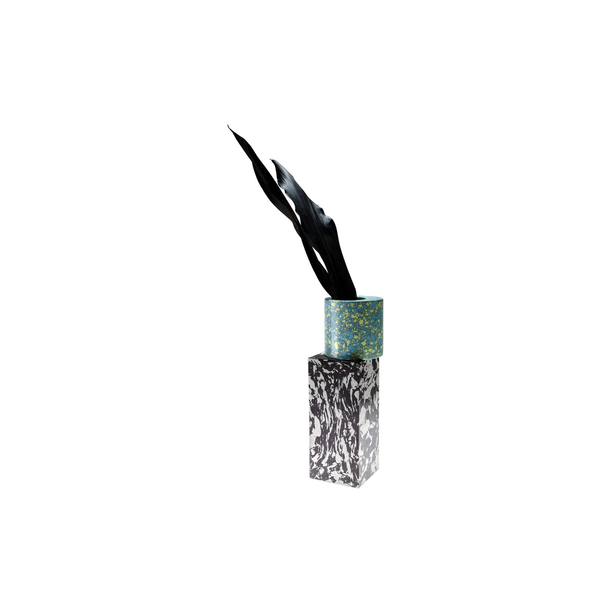 Vase Swirl - Schwarz - Pigmente - Designer Tom Dixon van Tom Dixon – productfoto