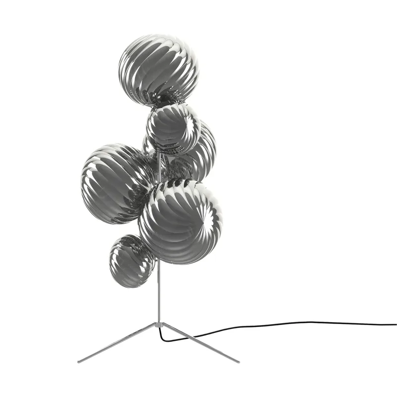 Whirl Kronleuchter Stehleuchte Silber fra Tom Dixon – produktbillede
