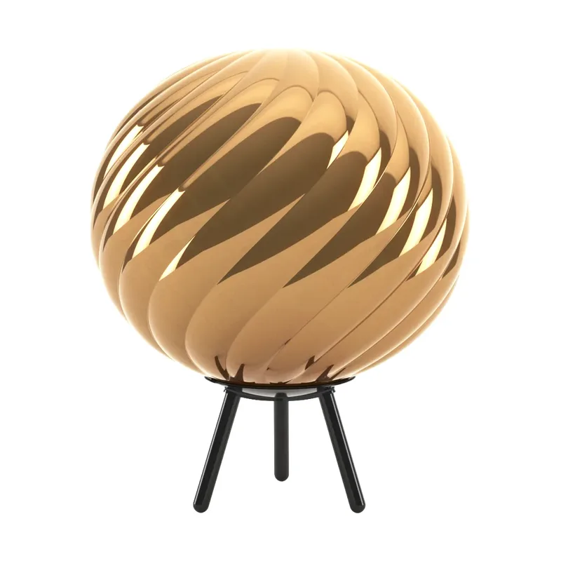 Whirl tragbare Stehleuchte Gold-black de Tom Dixon – photo du produit