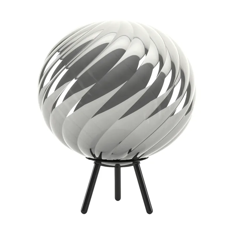 Whirl tragbare Stehleuchte Silver-black de Tom Dixon – photo du produit