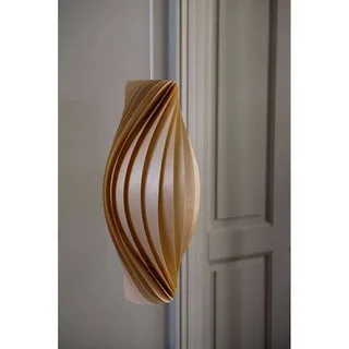 hanglamp nr. 111, 43 cm hoog, berkenhout, E14 van Tom Rossau in Licht hout – productfoto 4 van 5