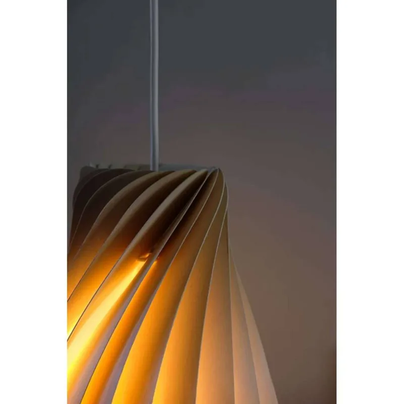 hanglamp nr. 111, 43 cm hoog, berkenhout, E14 fra Tom Rossau i Licht hout – produktbillede