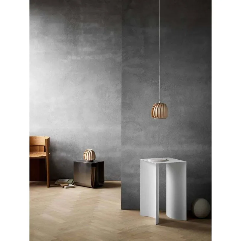 hanglamp ST906 Mini, berkenhout, 17 cm, hout, E27 by Tom Rossau in Licht hout – product photo