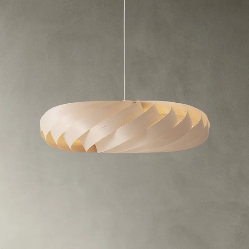 hanglamp TR5, Ø 100 cm, naturel, berkenhout by Tom Rossau in Licht hout – product photo