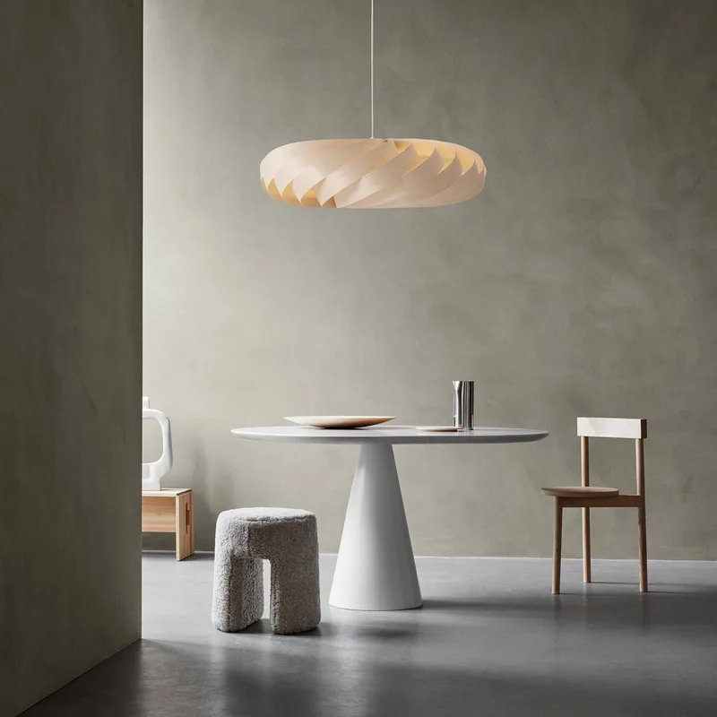 hanglamp TR5, Ø 100 cm, naturel, berkenhout by Tom Rossau in Licht hout – product photo 2 of 2