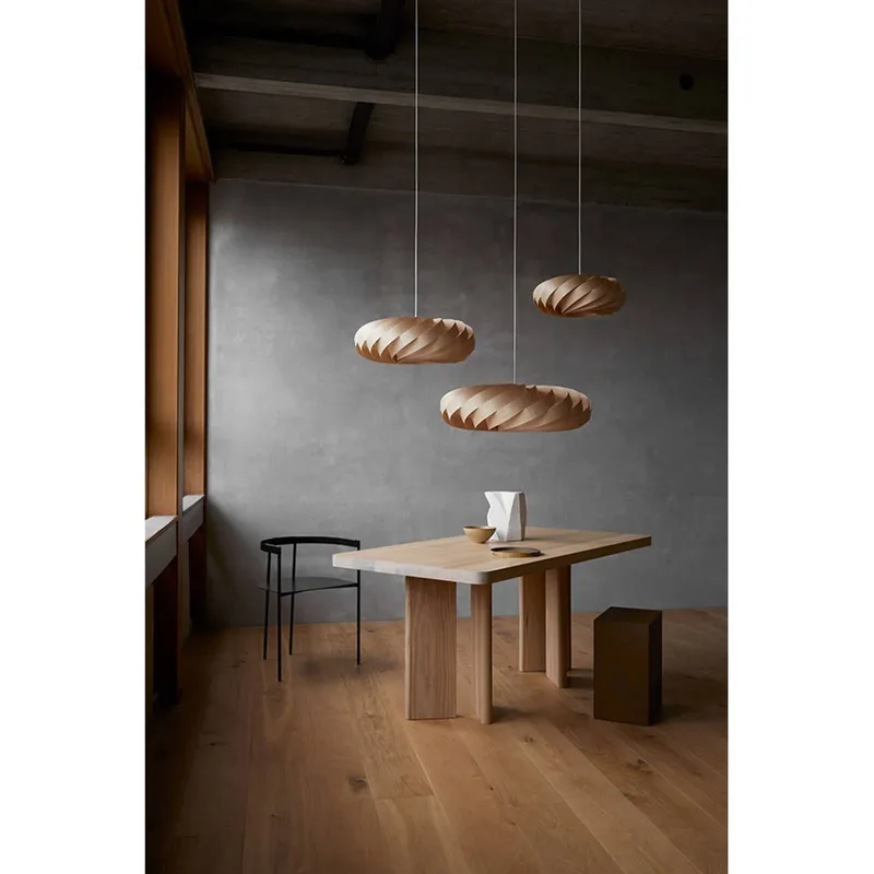 hanglamp TR5, Ø 40 cm, naturel, berkenhout by Tom Rossau in Licht hout – product photo