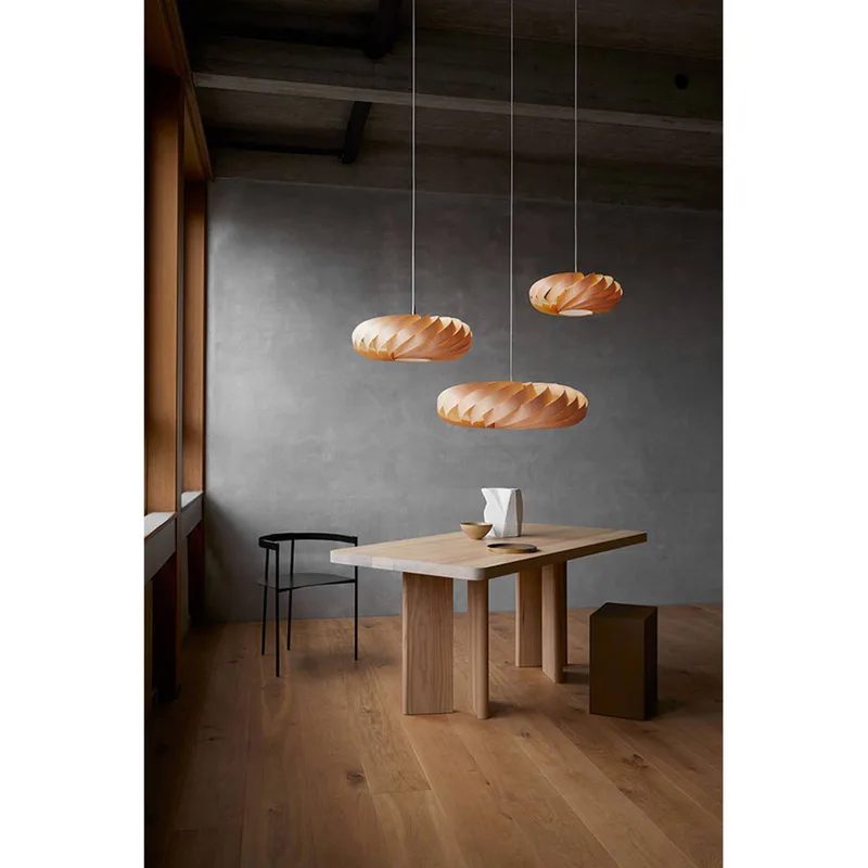 hanglamp TR5, Ø 40 cm, naturel, berkenhout by Tom Rossau in Licht hout – product photo 2 of 4