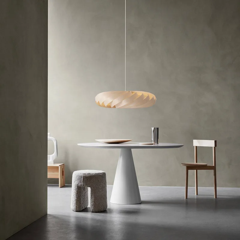 hanglamp TR5, Ø 80 cm, naturel, berkenhout by Tom Rossau in Licht hout – product photo 2 of 3
