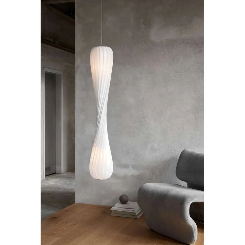 hanglamp TR7, kunststof (PC), 112 cm hoog, E27 de Tom Rossau en Blanc – photo du produit
