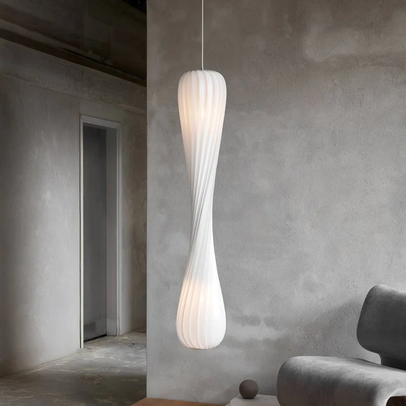 hanglamp TR7, kunststof (PP), 145 cm hoog, E27 de Tom Rossau en Blanc – photo du produit