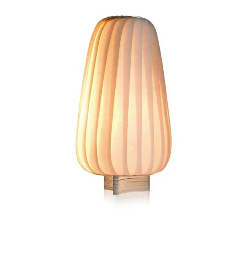 tafellamp ST906, berkenhout, 47 cm hoog, hout, E27 by Tom Rossau in Licht hout – product photo