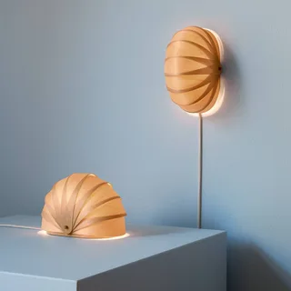 tafellamp ST908, natuurlijk berkenhout, 19 cm, G9 från Tom Rossau i Berk naturel – produktbild 1 av 2