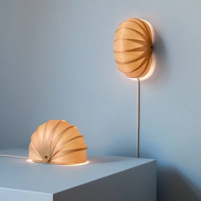 tafellamp ST908, natuurlijk berkenhout, 19 cm, G9 by Tom Rossau in Berk naturel – product photo
