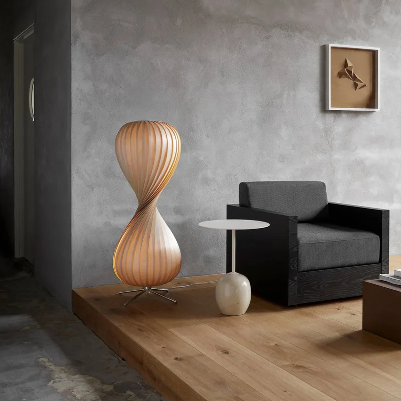 vloerlamp TR10, 105 cm hoog, berkenhout, E27 by Tom Rossau in Licht hout – product photo 2 of 2