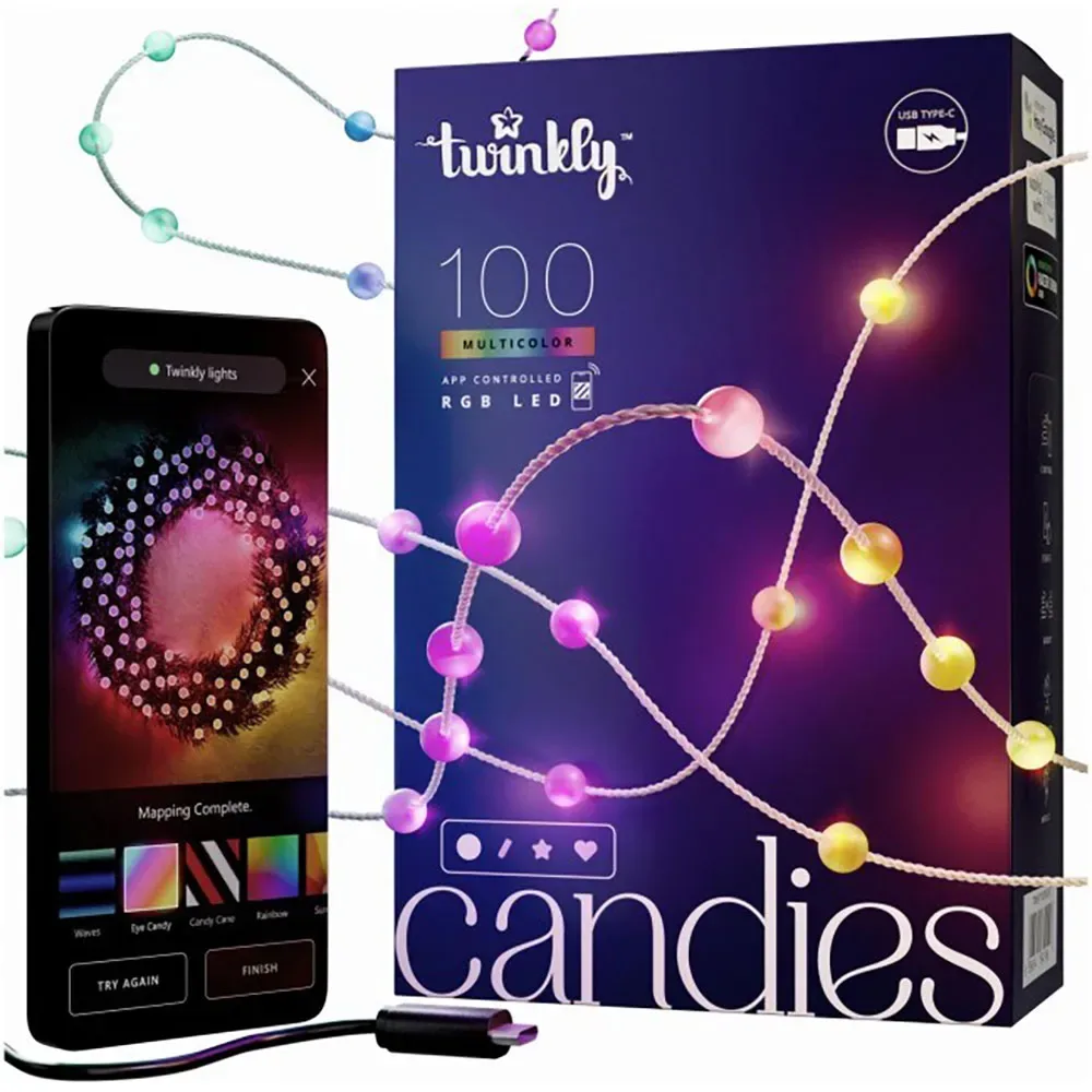 Candies Pearls 100 Led Rgb Usb-c 6 M Kerstverlichting van Twinkly – productfoto