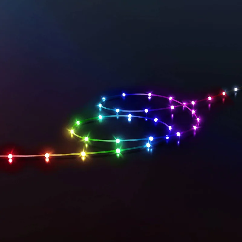 Dots LED lichtketting RGB, IP44, 10m by Twinkly in Transparent – product photo