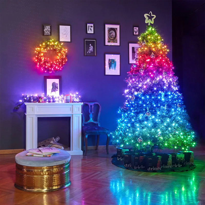 Muziek Set lichtkettingen 600 RGB von Twinkly in Schwarz – Produktfoto