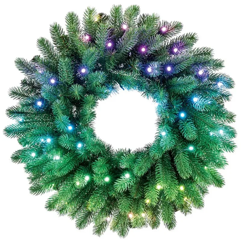 Lumières De Noël Pre Lit Wreath 50 Rgb Led de Twinkly – photo du produit