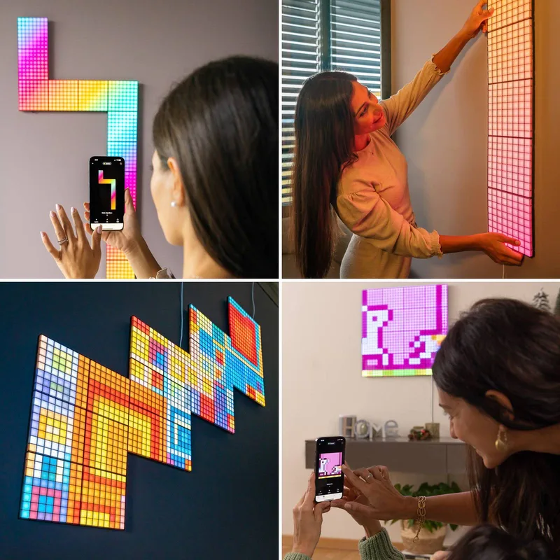 RGB kvadrater svart 1-delad startuppsättning USB-C från Twinkly i Svart – produktbild 5 av 5