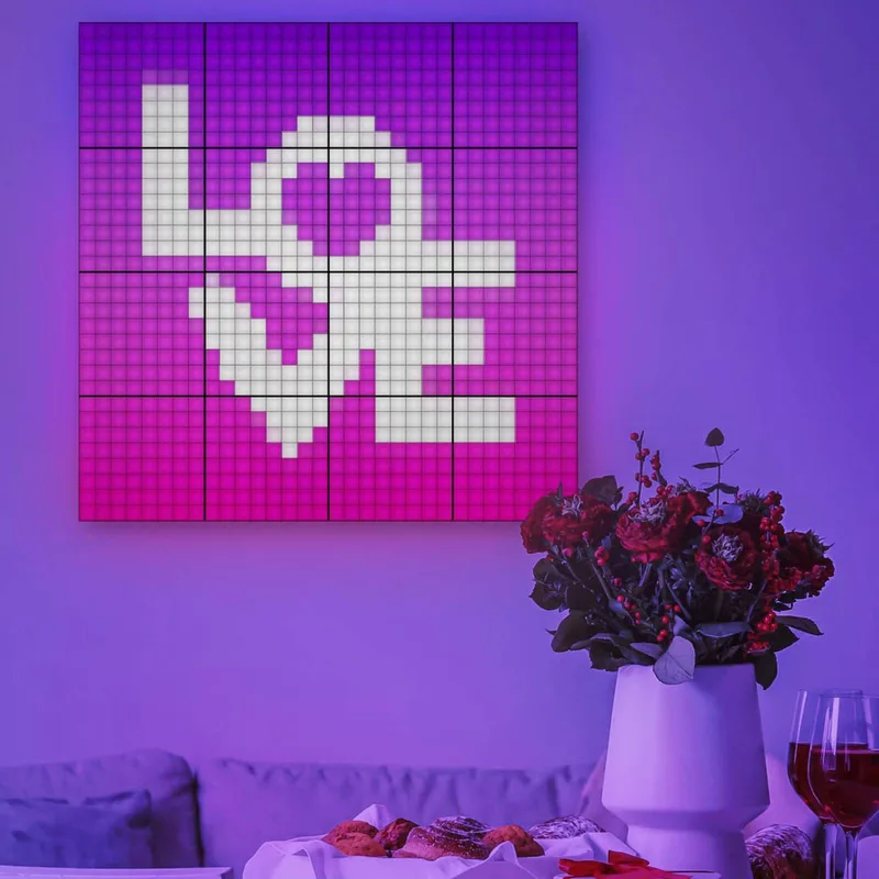 RGB kvadrater svart 1-delad startuppsättning USB-C från Twinkly i Svart – produktbild 2 av 5