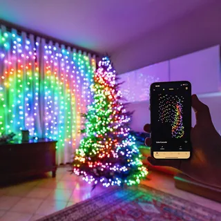RGB lichtkettingen, 250 lampjes 20m van Twinkly in Zwart – productfoto 5 van 5