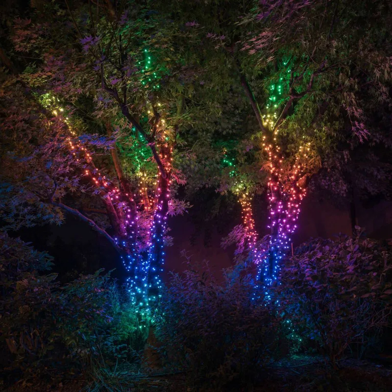 RGB lichtkettingen, 250 lampjes 20m van Twinkly in Zwart – productfoto 2 van 5