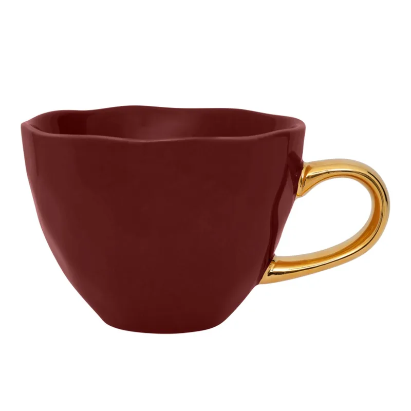 Good Morning kopje Cappuccino/Tea - Spiced Apple - Ø 11x8cm (per stuk) van Urban Nature Culture in Rood – productfoto