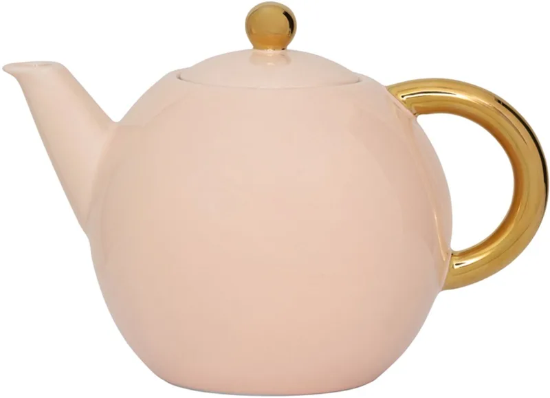 Good Morning theepot goud met deksel old pink de Urban Nature Culture en Rose – photo du produit